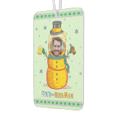 Funny Frosty Beer Man Spaß Custom Foto Weihnachten Autolufterfrischer (Links)