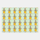 Funny Frosty Beer Man Spaß Custom Foto Weihnachten Geschenkpapier Set (Vorderseite)