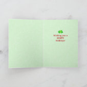 Funny Frosty Beer Man Spaß Custom Foto Weihnachten Karte (Innenseite)