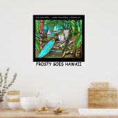 Funny Frosty Goes Hawaii Poster (Küche)
