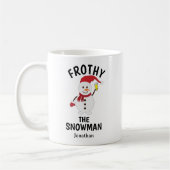 Funny Frosty the Snowman with Beer Personalisiert Kaffeetasse (Links)