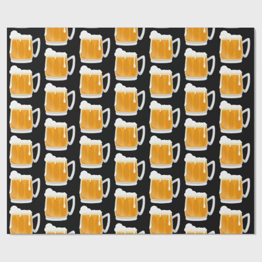 Funny Frothy Biermuster Tasse Geschenkpapier (Flach)