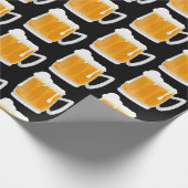 Funny Frothy Biermuster Tasse Geschenkpapier (Ecke)