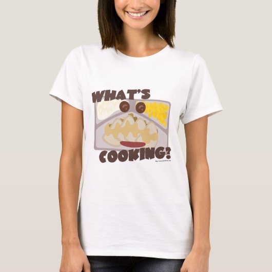 Funny Frozen Food Dinner Cooking Cartoon Slogan T-Shirt (Vorderseite)