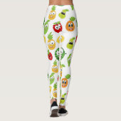 Funny Fruchtgums mit Gesichtsmuster Leggings (Rückseite)