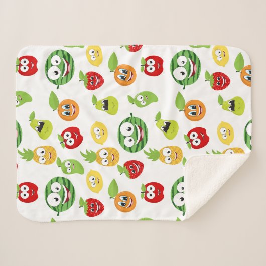 Funny Fruchtgums mit Gesichtsmuster Sherpadecke (Vorderseite (Horizontal))