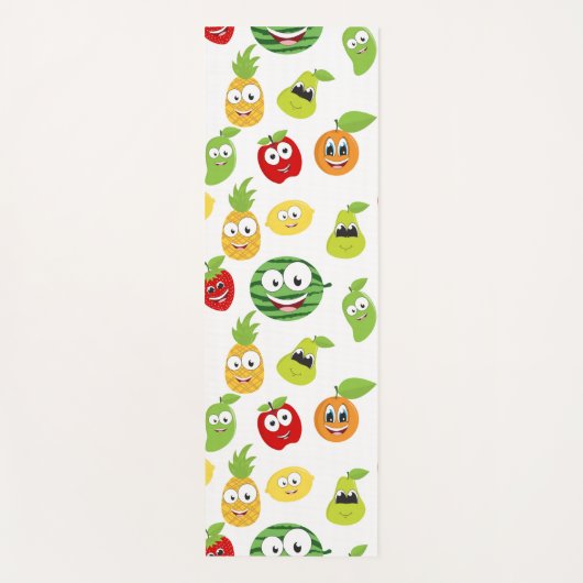 Funny Fruchtgums mit Gesichtsmuster Yogamatte (Vorderseite)