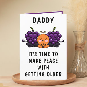 Funny Fruit Altes Vater glücklich Geburtstag Dankeskarte
