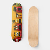 Funny Fruit Emojis Skateboard (Vorderseite)