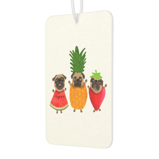 Funny Fruit Mops Niedlich Dog Geschenk | Pet Lover Autolufterfrischer (Links)