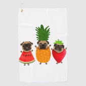 Funny Fruit Mops Niedlich Dog Geschenk | Pet Lover Golfhandtuch (Vorderseite)