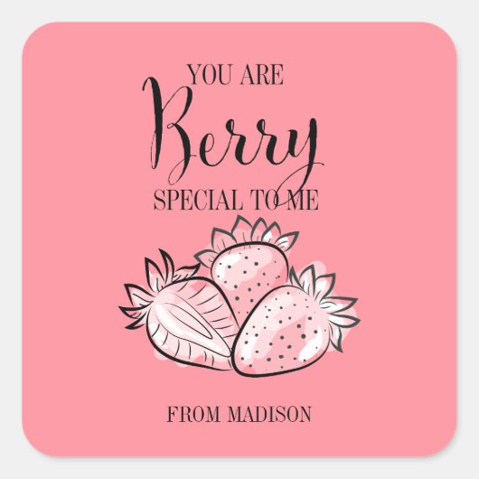 Funny Fruit Pun Berry Special Valentine Sticker (Vorderseite)
