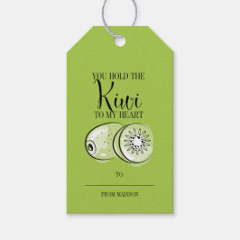 Funny Fruit Pun Kiwi Heart Valentine Geschenktaste Geschenkanhänger