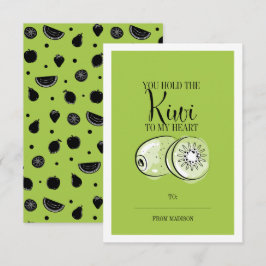 Funny Fruit Pun Kiwi Klassenzimmer Valentine Card Einladung