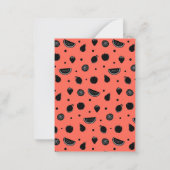 Funny Fruit Pun Melon Classroom Valentine Card Mitteilungskarte (Rückseite)