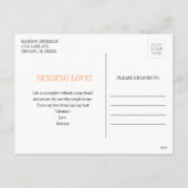 Funny Fruit Pun Orange Valentine Postkarte (Rückseite)