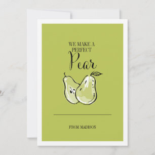 Funny Fruit Pun Perfect Pear Valentine Card Feiertagskarte