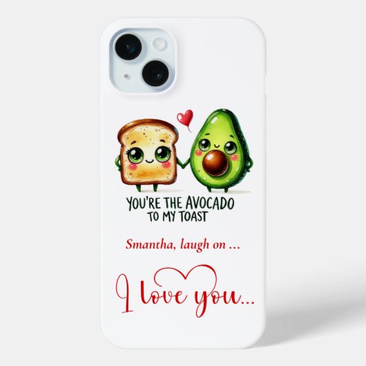 Funny Fruit Pun Personalized Valentine Phone Case (Rückseite)