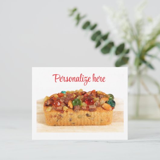 Funny fruitcake card postkarte (Stehend Vorderseite)