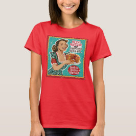 Funny Fruitcake Christmas Girl - Retro T Shirt