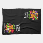 Funny Fruits Veggies Tales from Produce Grocery Geschirrtuch (Horizontal)