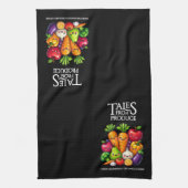 Funny Fruits Veggies Tales from Produce Grocery Geschirrtuch (Vertikal)