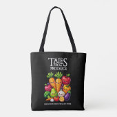 Funny Fruits Veggies Tales from Produce Grocery Tasche (Rückseite)
