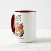 Funny Fruits Veggies Tales from Produce Grocery Tasse (Vorderseite Links)