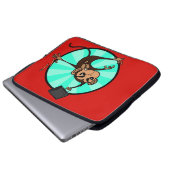 FUNNY FRUSTRATED MONKEY LAPTOP SLEEVE (Vorne Knopf)