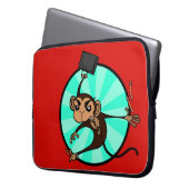 FUNNY FRUSTRATED MONKEY LAPTOP SLEEVE (Vorderseite Links)