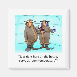 Funny Frzen Wein Cartoon Geschenk! Magnet