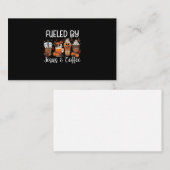 Funny Fueled By Coffee Jesus Caffeine Lover Thanks Visitenkarte (Vorne/Hinten)