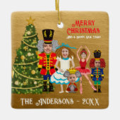 Funny fügen Sie Ihre Fetisch Nutcracker-Familie vo Keramikornament (Vorderseite)