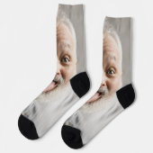 Funny fügt Ihr eigenes Foto hinzu Socken (Linkes Detail)