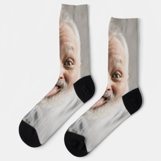 Funny fügt Ihr eigenes Foto hinzu Socken (Linkes Detail)