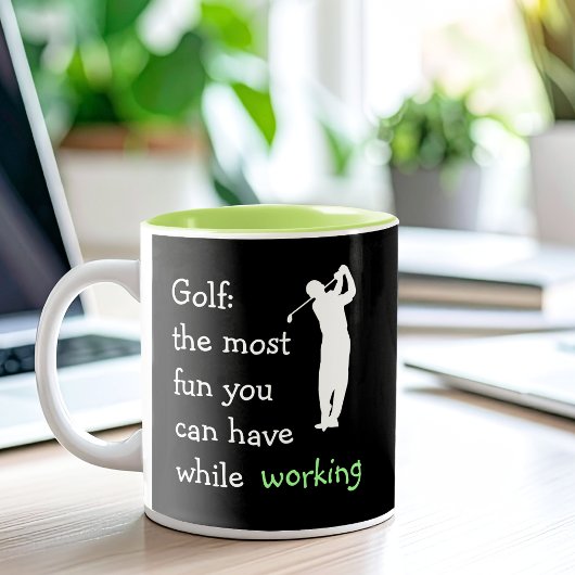 Funny Führungskraft Golf Geschenk Zweifarbige Tasse