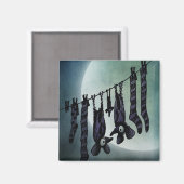 Funny Full Moon Bats Magnet (Vorderseite/Rückseite)