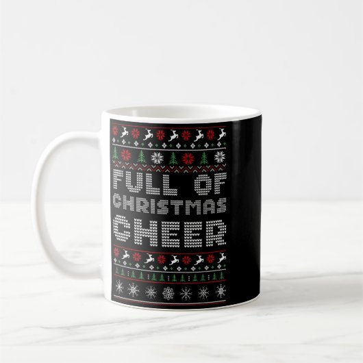 Funny Full Of Christmas Cheer Beer Ugly Matching C Kaffeetasse (Links)