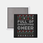 Funny Full Of Christmas Cheer Beer Ugly Matching C Magnet (Vorderseite/Rückseite)