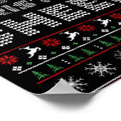 Funny Full Of Christmas Cheer Beer Ugly Matching C Poster (Ecke)