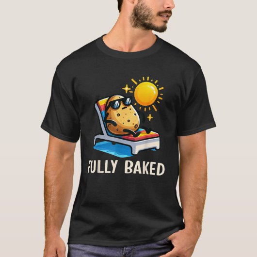 Funny Fully Baked Potato Graphic For Kids T-Shirt (Vorderseite)