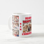 FUNNY FULTO COLLAGE MERRY CHRISTMAS white Kaffeetasse (Vorderseite Links)