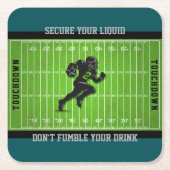 Funny Fumble deinen Drink Football nicht Rechteckiger Pappuntersetzer (Vorderseite)