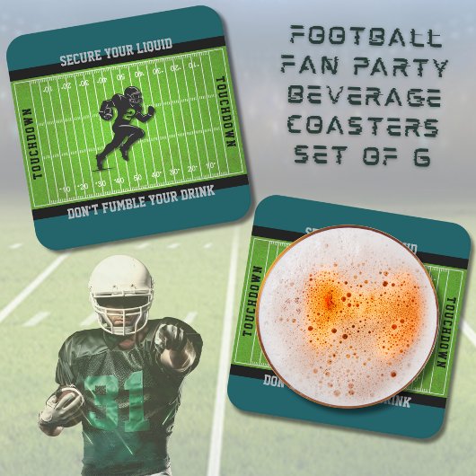 Funny Fumble deinen Drink Football nicht Rechteckiger Pappuntersetzer