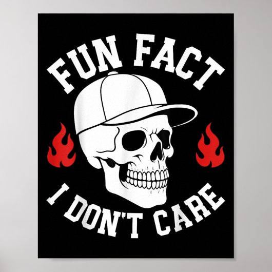 Funny Fun Fakt, dass Skeleton Sarcastic Adu mir eg Poster (Vorne)