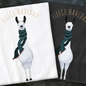 Funny Fun 'Fleece Navidad' Llama Pun Cartoon 
