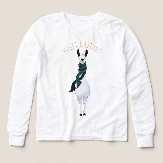 Funny Fun 'Fleece Navidad' Llama Pun Cartoon (Design Vorderseite)