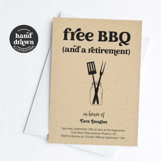 Funny Fun Freie GRILLEN & a Retirement Party Einla Einladung