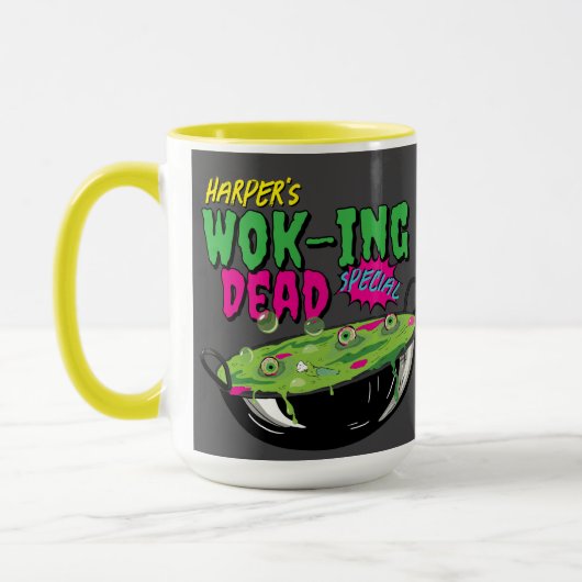 Funny Fun Personalisiert Wok ing Dead Special Tasse (Links)