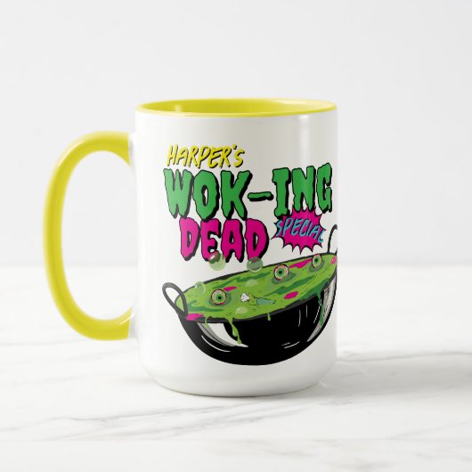 Funny Fun Personalisiert Wok ing Dead Special Tasse (Links)